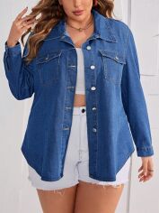 Акція на Сорочка джинсова жіноча SHEIN GD-00210603 22 Синя від Rozetka