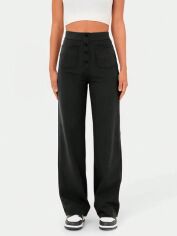 Акція на Штани теплі  жіночі SHEIN GD-00177517 XL Чорні від Rozetka