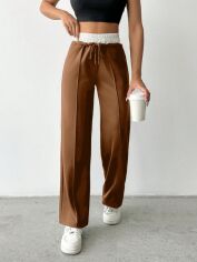 Акція на Штани жіночі SHEIN GD-00218065 L-Petite Пісочні від Rozetka