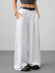 Акція на Штани жіночі SHEIN GD-00208219 L Білі від Rozetka