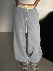Акція на Штани жіночі SHEIN GD-00201429 M Світло-сірі від Rozetka