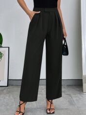 Акція на Штани жіночі SHEIN GD-00201790 S Чорні від Rozetka