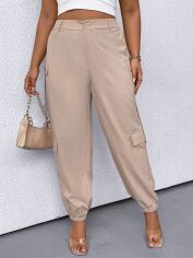Акція на Штани жіночі SHEIN GD-00202810 1XL Бежеві від Rozetka
