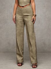 Акція на Штани жіночі SHEIN GD-00202695 L Хакі від Rozetka