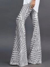 Акція на Штани жіночі SHEIN GD-00169497 M Сріблясті від Rozetka
