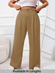 Акція на Штани жіночі SHEIN GD-00186074 4XL Хакі від Rozetka