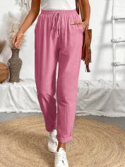 Акція на Штани жіночі SHEIN GD-00184173 0XL Рожеві від Rozetka