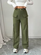 Акція на Штани жіночі SHEIN GD-00206722 M Оливкові від Rozetka