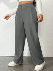 Акція на Штани жіночі SHEIN GD-00203686 0XL Сірі від Rozetka