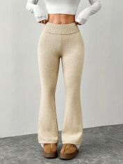 Акція на Штани теплі жіночі SHEIN GD-00212581 S-Petite Кремові від Rozetka