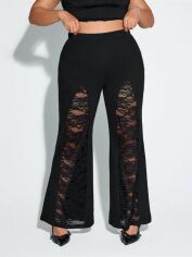 Акція на Штани жіночі SHEIN GD-00222687 1XL Чорні від Rozetka