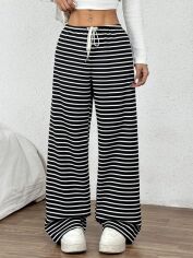Акція на Штани теплі жіночі SHEIN GD-00218137 XS Чорні з білим від Rozetka
