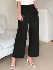 Акція на Штани жіночі SHEIN GD-00219192 XL Чорні від Rozetka