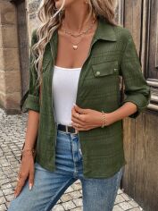 Акція на Блузка жіноча SHEIN GD-00192807 L Зелена від Rozetka