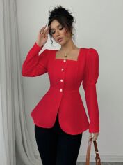 Акція на Блузка жіноча SHEIN GD-00226160 L Червона від Rozetka