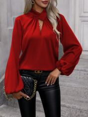 Акція на Блузка жіноча SHEIN GD-00203712 L Червона від Rozetka