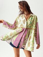 Акція на Блузка жіноча SHEIN GD-00205404 XS Різнокольорова від Rozetka