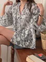 Акція на Блузка жіноча SHEIN GD-00210645 XL Різнокольорова від Rozetka