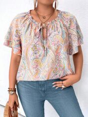 Акція на Блузка жіноча SHEIN GD-00218675 4XL Різнокольорова від Rozetka
