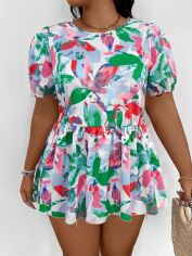 Акція на Блузка жіноча SHEIN GD-00210077 2XL Різнокольорова від Rozetka