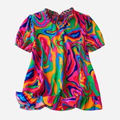 Акція на Блузка жіноча SHEIN GD-00215598 1XL Різнокольорова від Rozetka