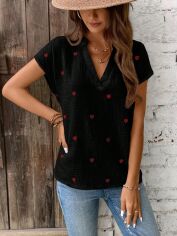 Акція на Блузка жіноча SHEIN GD-00195234 L Чорна від Rozetka