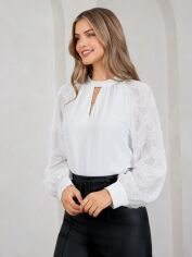 Акція на Блузка жіноча SHEIN GD-00208681 S Біла від Rozetka
