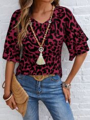 Акція на Блузка жіноча SHEIN GD-00225273 S Червона від Rozetka