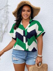 Акція на Блузка жіноча SHEIN GD-00205182 1XL Різнокольорова від Rozetka