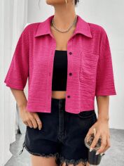 Акція на Блузка жіноча SHEIN GD-00213164 L Фуксія від Rozetka