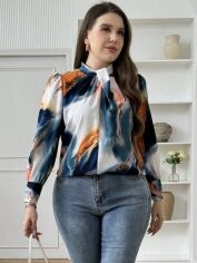 Акція на Блузка жіноча SHEIN GD-00227572 3XL Різнокольорова від Rozetka