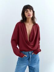 Акція на Блузка жіноча SHEIN GD-00203276 M Червона від Rozetka