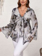 Акція на Блузка жіноча SHEIN GD-00206661 1XL Різнокольорова від Rozetka