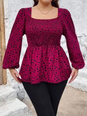 Акція на Блузка жіноча SHEIN GD-00204340 1XL Червона від Rozetka