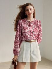 Акція на Блузка жіноча SHEIN GD-00203586 XS Червона від Rozetka