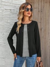 Акція на Блузка жіноча SHEIN GD-00204143 L Чорна від Rozetka