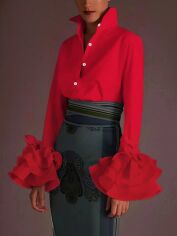 Акція на Блузка жіноча SHEIN GD-00204612 XL Червона від Rozetka