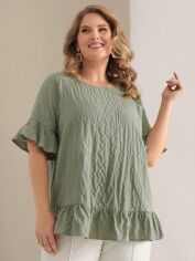 Акція на Блузка жіноча SHEIN GD-00205813 1XL М'ятна від Rozetka