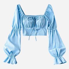 Акція на Блузка жіноча SHEIN GD-00208245 L Синя від Rozetka