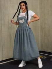 Акція на Сарафан джинсовий жіночий SHEIN GD-00211121 3XL Синій від Rozetka