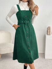 Акція на Сарафан жіночий SHEIN GD-00207469 L Темно-зелений від Rozetka