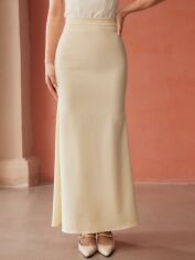 Акція на Спідниця літня жіноча SHEIN GD-00177961 L Бежева від Rozetka