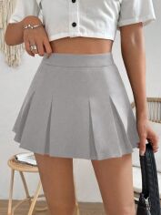 Акція на Спідниця літня жіноча SHEIN GD-00209384 L Світло-сіра від Rozetka