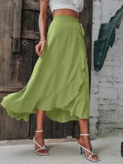 Акція на Спідниця літня жіноча SHEIN GD-00207278 XL Зелена від Rozetka
