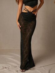 Акція на Спідниця літня жіноча SHEIN GD-00223995 M Чорна від Rozetka
