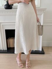 Акція на Спідниця літня жіноча SHEIN GD-00226064 L Кремова від Rozetka