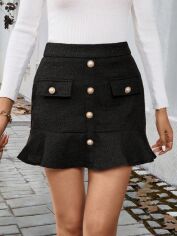 Акція на Спідниця літня жіноча SHEIN GD-00207363 S Чорна від Rozetka
