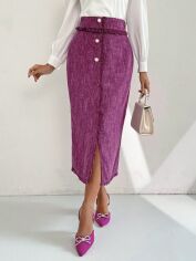Акція на Спідниця літня жіноча SHEIN GD-00207896 XL Фіолетова від Rozetka