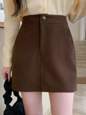 Акція на Спідниця літня жіноча SHEIN GD-00206521 M Коричнева від Rozetka