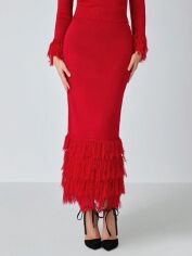 Акція на Спідниця довга зимова жіноча SHEIN GD-00202953 S Червона від Rozetka